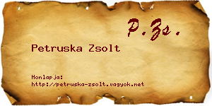 Petruska Zsolt névjegykártya